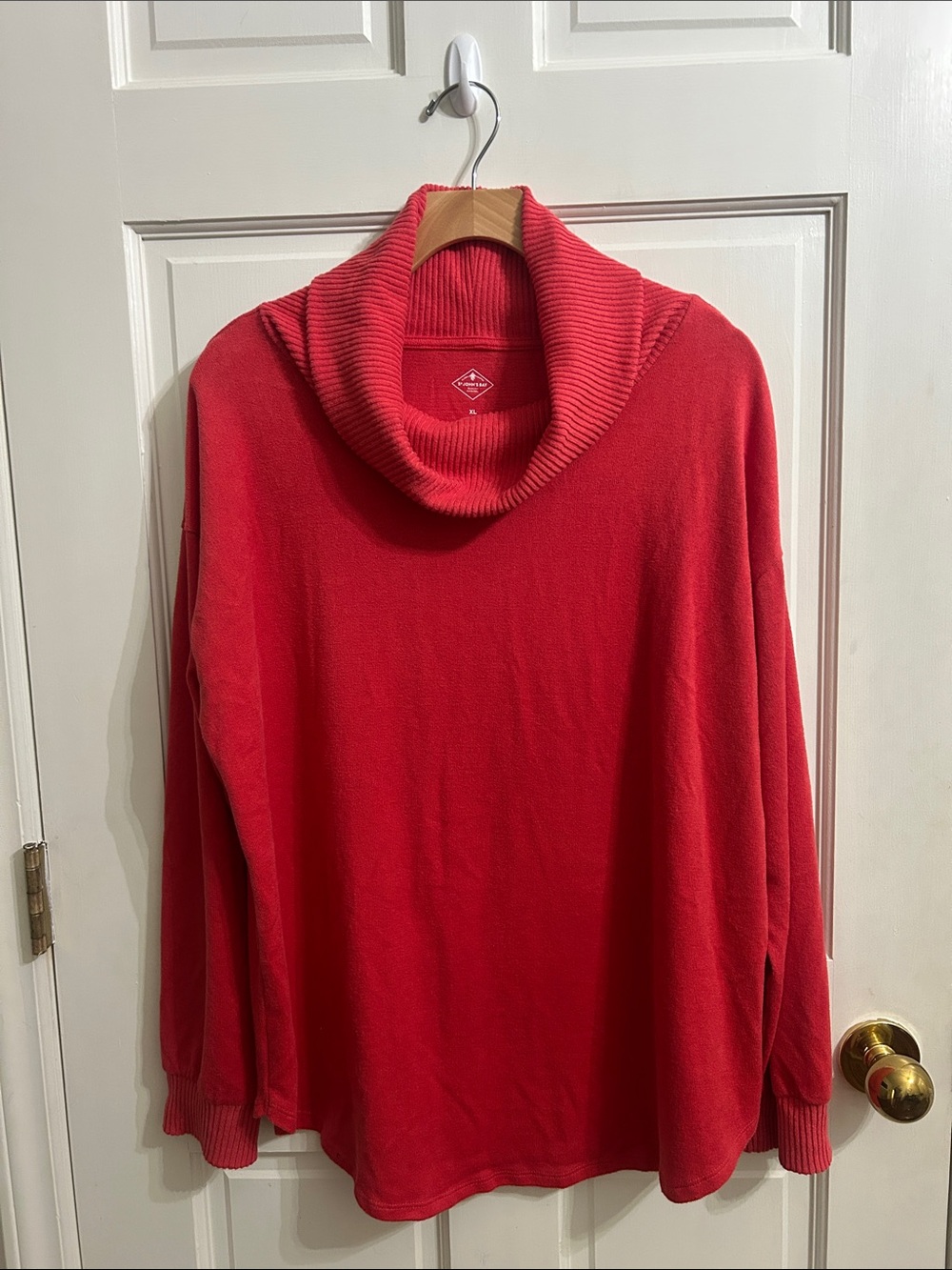 St. John's Bay Red Cowl Neck Sweater